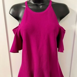 Magenta Cold Shoulder Ann Taylor Top.